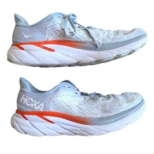 Hoka One One Running Sneakers - Light Blue and Orange